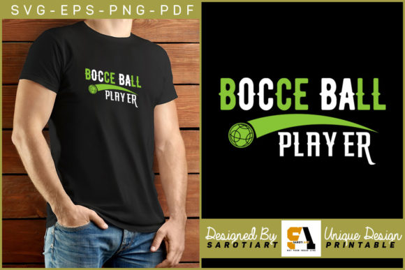 Bocce Ball Player Graphic Shirt Gaming: Graphics for Crafts