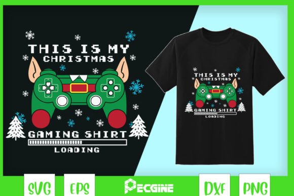 Christmas Gaming Shirt Loading: Graphics for Crafts