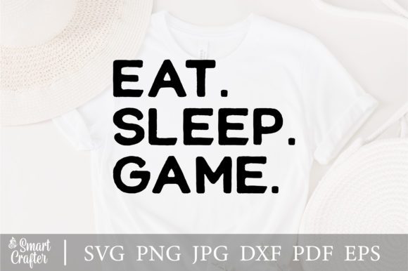 Eat Sleep Game SVG: Gaming Graphics for Crafts
