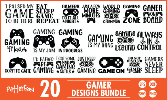 Gamer Gaming SVG Bundle: Graphics for Crafts