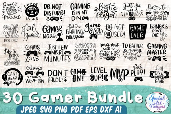 Gamer Svg Bundle: Graphics for Crafts