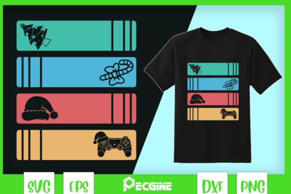 Gaming Christmas Retro Graphics for Crafts