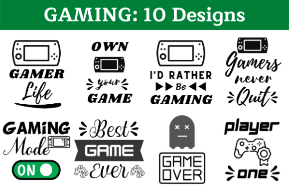 Gaming Designs Bundle: Graphics for Crafts