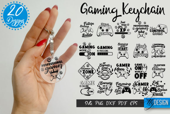 Gaming Keychain SVG Bundle: Graphics for Crafts