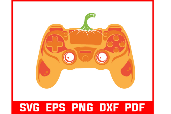 Halloween Pumpkin Gaming Controllers Graphics for Crafts