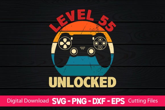 Review: Level 55 Unlocked Gaming Birthday Design